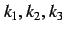$k_1, k_2, k_3$